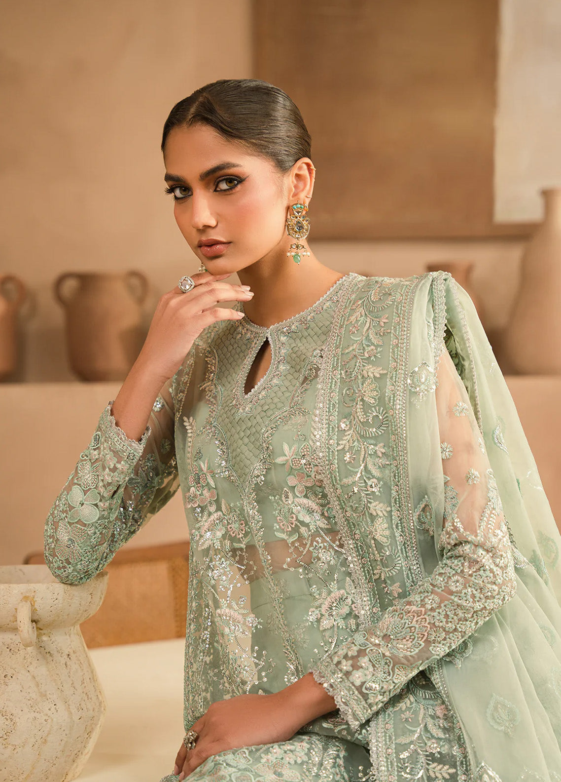Ayzel By Afrozeh Panache Embroidered Organza 3 Piece Unstitched Suit AF24PF D-07 ILLIANA Ayzel By Afrozeh Panache Embroidered Organza 3 Piece Unstitched Suit AF24PF D-07 ILLIANA