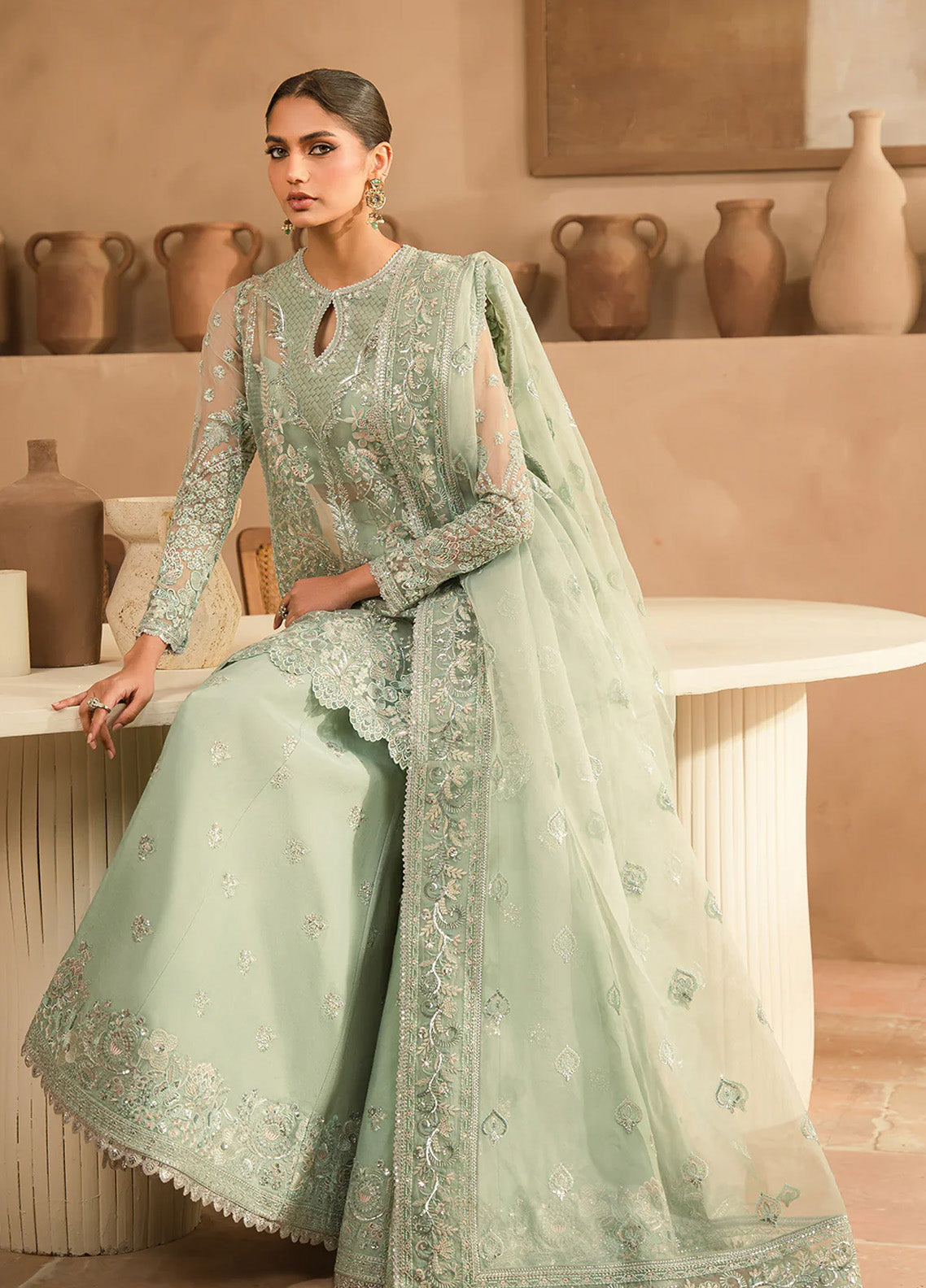 Ayzel By Afrozeh Panache Embroidered Organza 3 Piece Unstitched Suit AF24PF D-07 ILLIANA Ayzel By Afrozeh Panache Embroidered Organza 3 Piece Unstitched Suit AF24PF D-07 ILLIANA