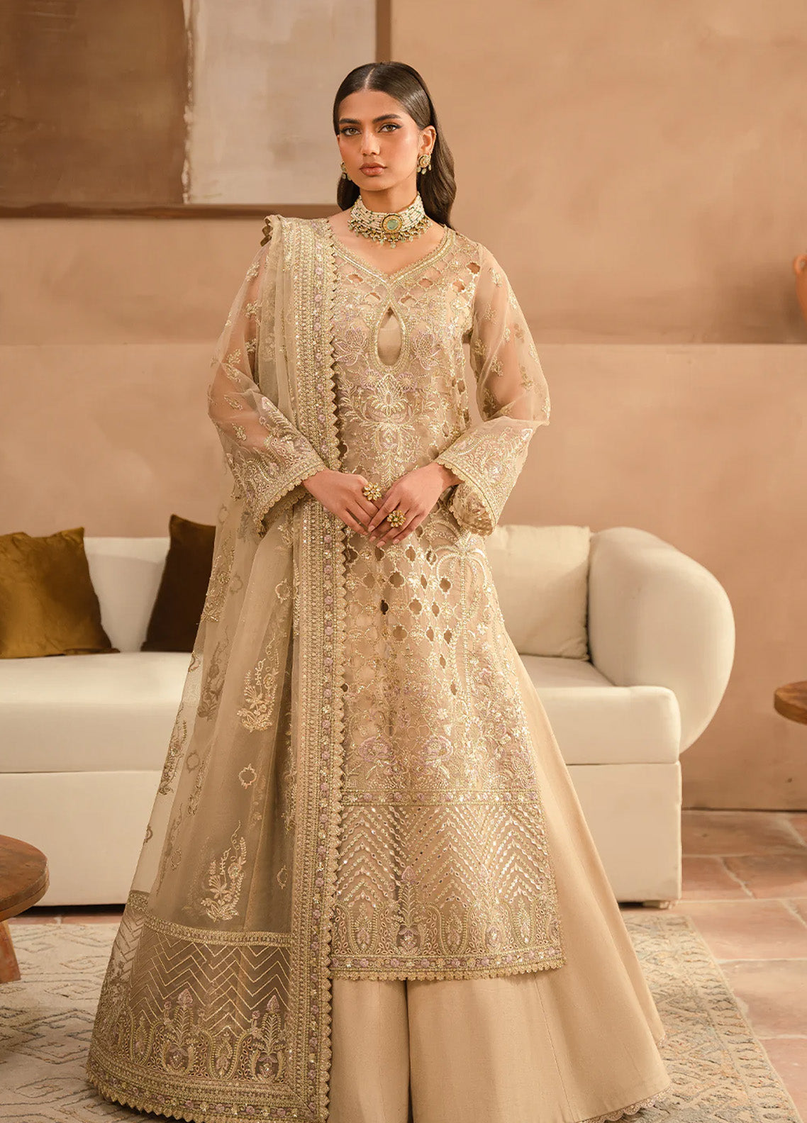 Ayzel By Afrozeh Panache Embroidered Organza 3 Piece Unstitched Suit AF24PF D-08 RUSA Ayzel By Afrozeh Panache Embroidered Organza 3 Piece Unstitched Suit AF24PF D-08 RUSA