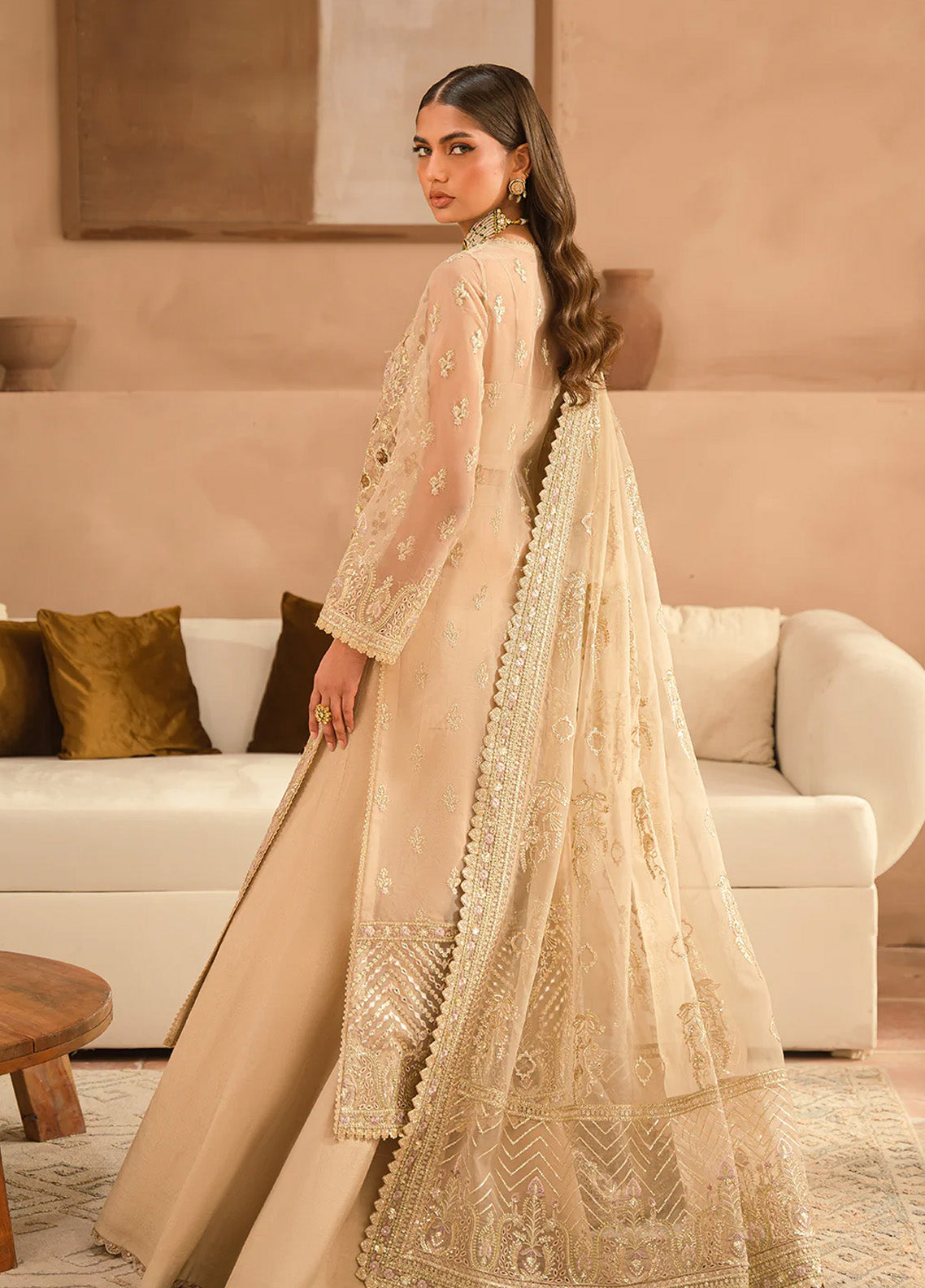 Ayzel By Afrozeh Panache Embroidered Organza 3 Piece Unstitched Suit AF24PF D-08 RUSA Ayzel By Afrozeh Panache Embroidered Organza 3 Piece Unstitched Suit AF24PF D-08 RUSA
