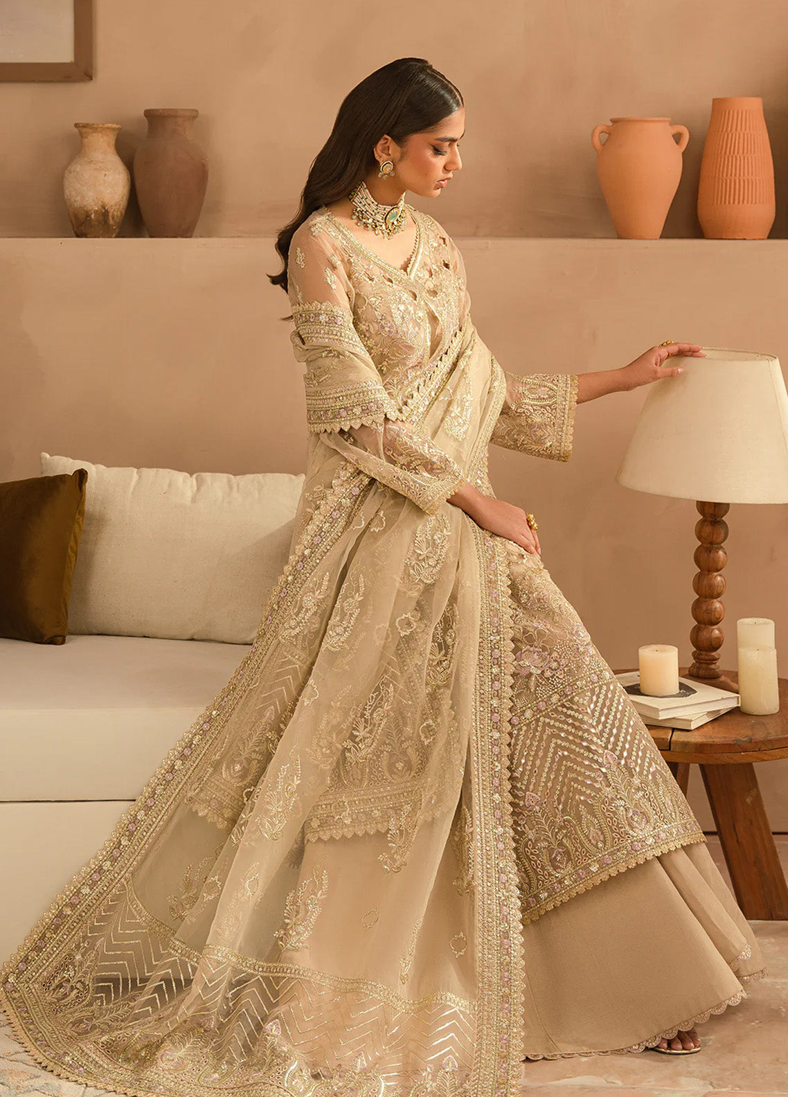 Ayzel By Afrozeh Panache Embroidered Organza 3 Piece Unstitched Suit AF24PF D-08 RUSA Ayzel By Afrozeh Panache Embroidered Organza 3 Piece Unstitched Suit AF24PF D-08 RUSA