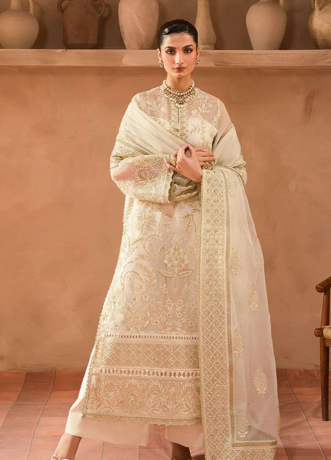 Ayzel By Afrozeh Panache Embroidered Organza 3 Piece Unstitched Suit AF24PF D-09 ESFIR Ayzel By Afrozeh Panache Embroidered Organza 3 Piece Unstitched Suit AF24PF D-09 ESFIR