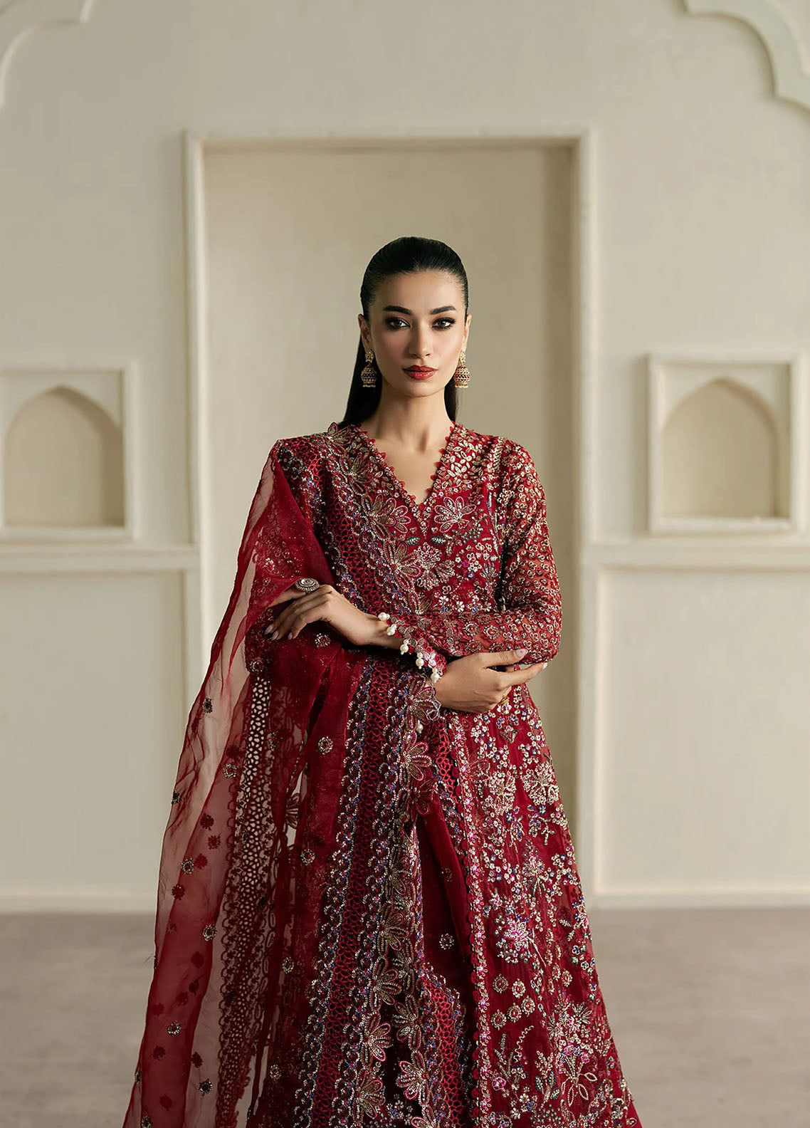 Ayzel By Afrozeh Pehli Nazar Embroidered Organza 3 Piece Unstitched Suit AF25APNF D-01 NAQQASH Ayzel By Afrozeh Pehli Nazar Embroidered Organza 3 Piece Unstitched Suit AF25APNF D-01 NAQQASH
