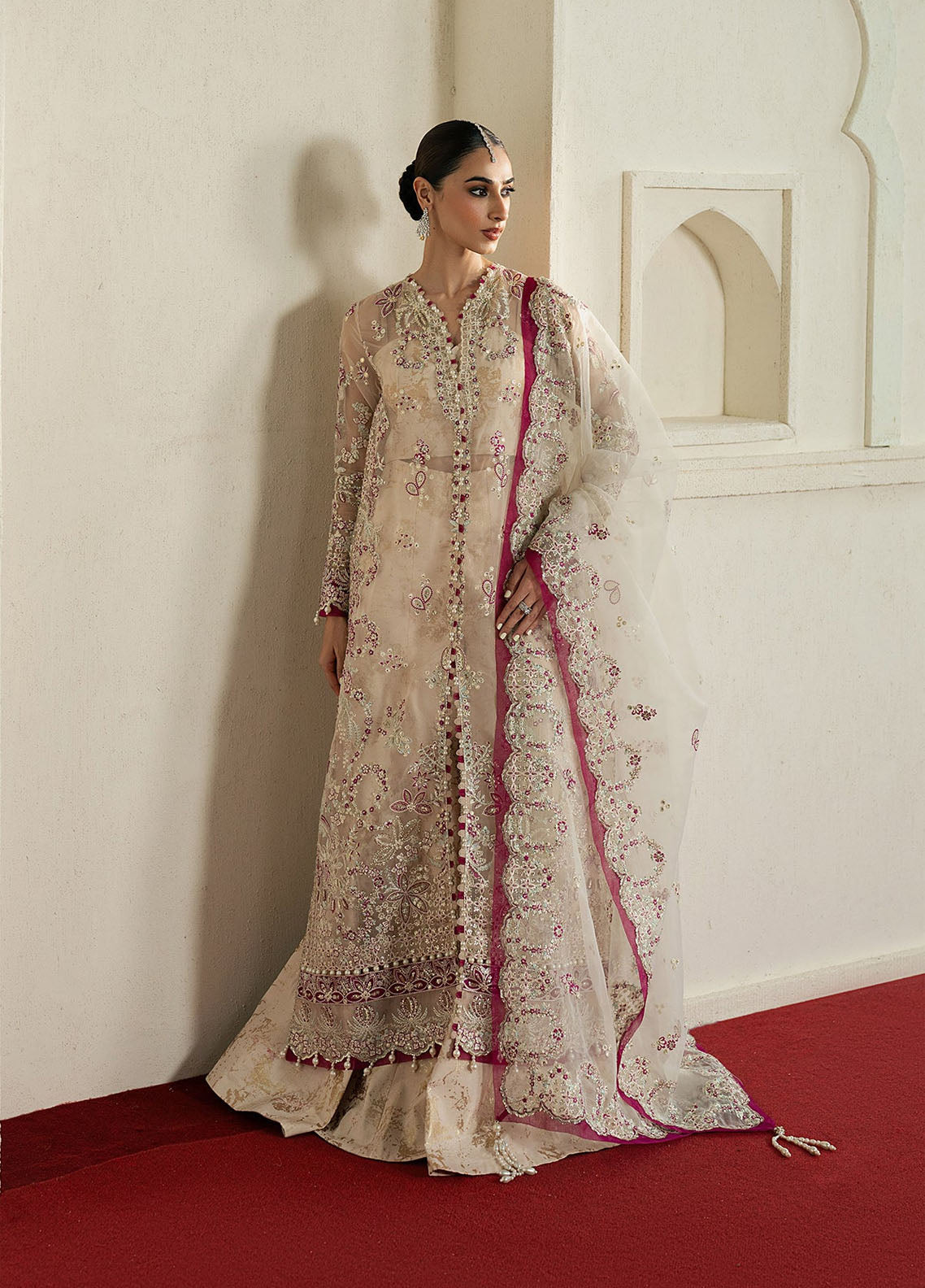 Ayzel By Afrozeh Pehli Nazar Embroidered Organza 3 Piece Unstitched Suit AF25APNF D-02 RANGREZ Ayzel By Afrozeh Pehli Nazar Embroidered Organza 3 Piece Unstitched Suit AF25APNF D-02 RANGREZ