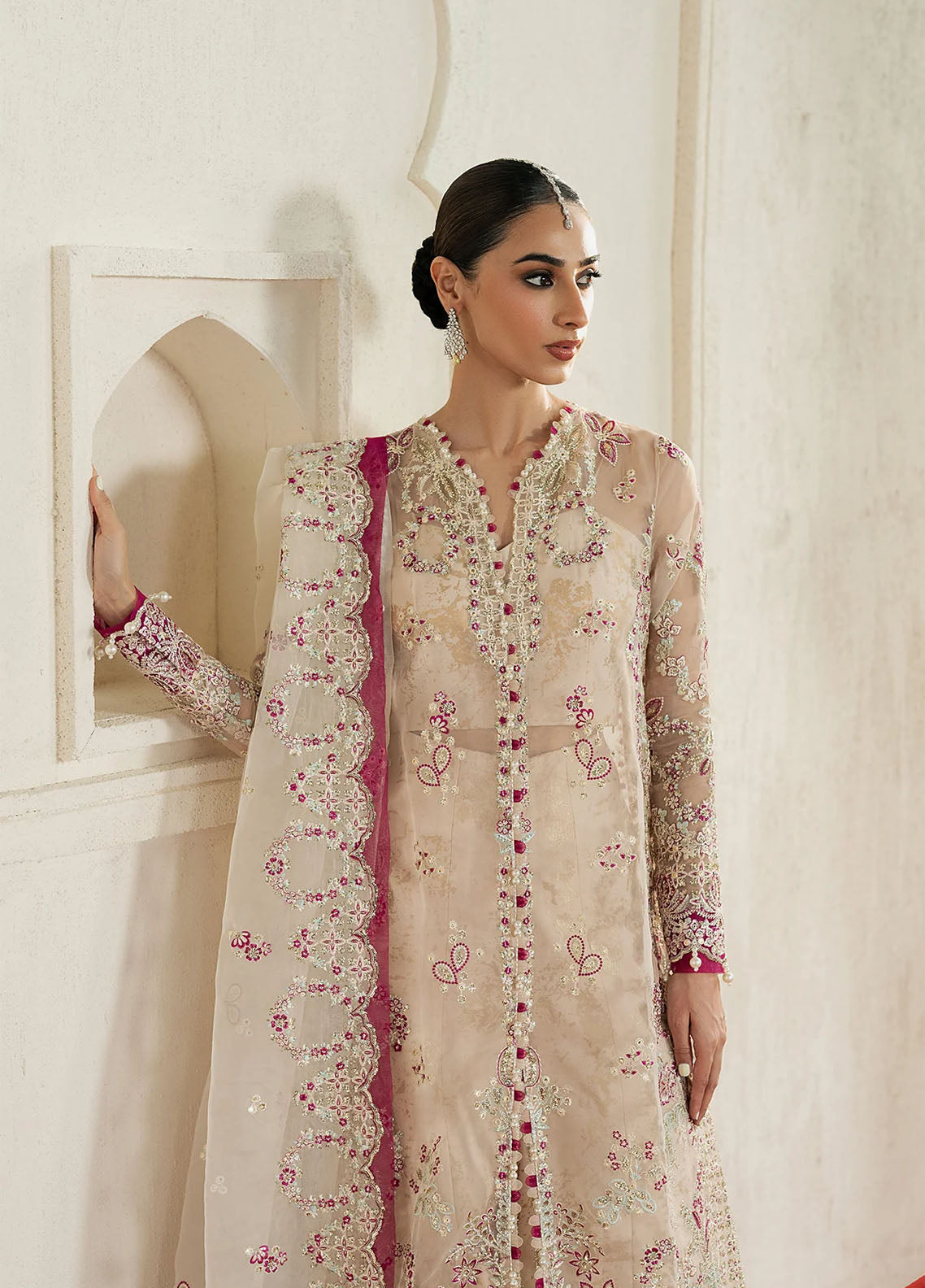 Ayzel By Afrozeh Pehli Nazar Embroidered Organza 3 Piece Unstitched Suit AF25APNF D-02 RANGREZ Ayzel By Afrozeh Pehli Nazar Embroidered Organza 3 Piece Unstitched Suit AF25APNF D-02 RANGREZ