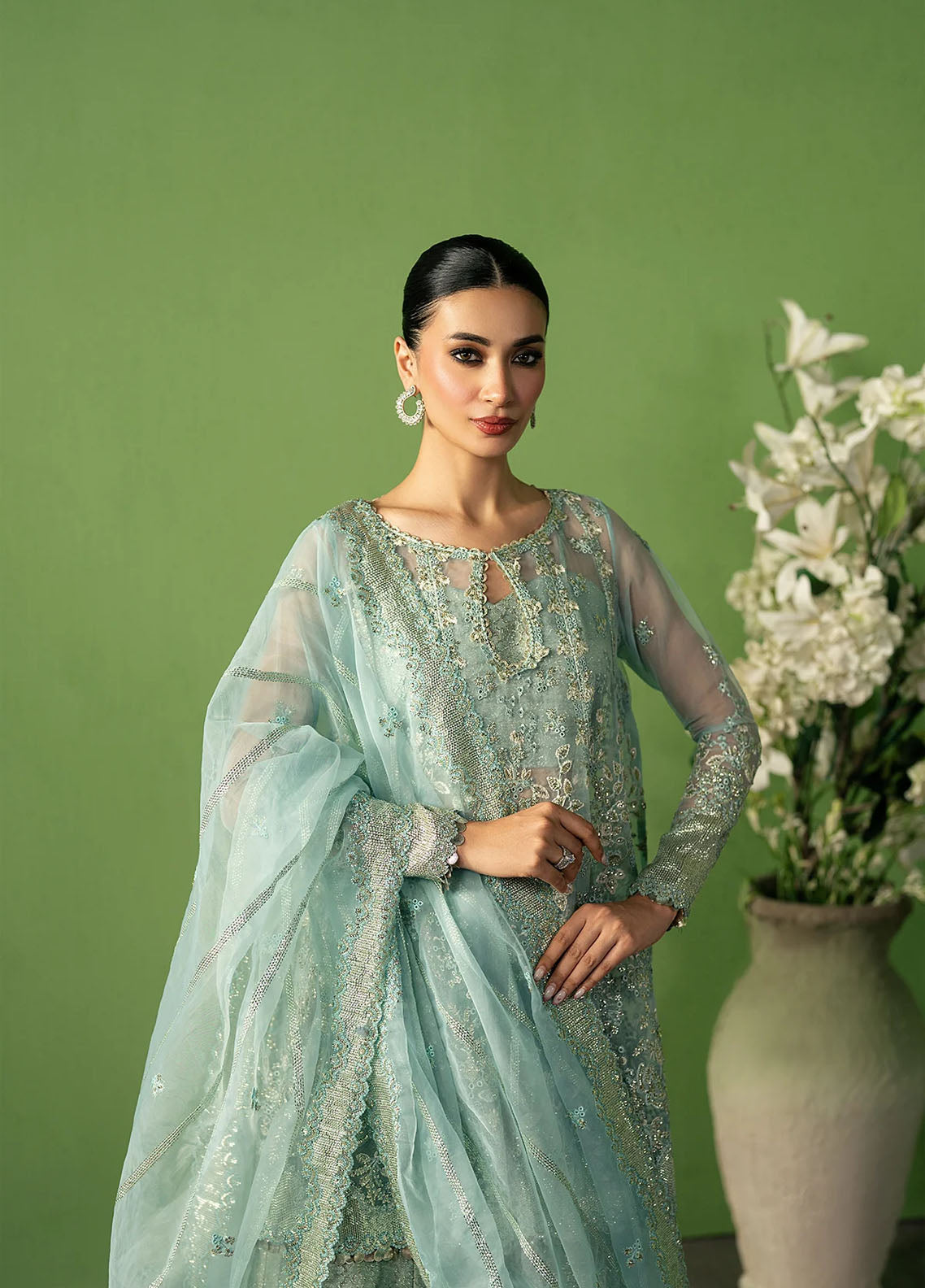 Ayzel By Afrozeh Pehli Nazar Embroidered Organza 3 Piece Unstitched Suit AF25APNF D-04 ZARBAAF Ayzel By Afrozeh Pehli Nazar Embroidered Organza 3 Piece Unstitched Suit AF25APNF D-04 ZARBAAF
