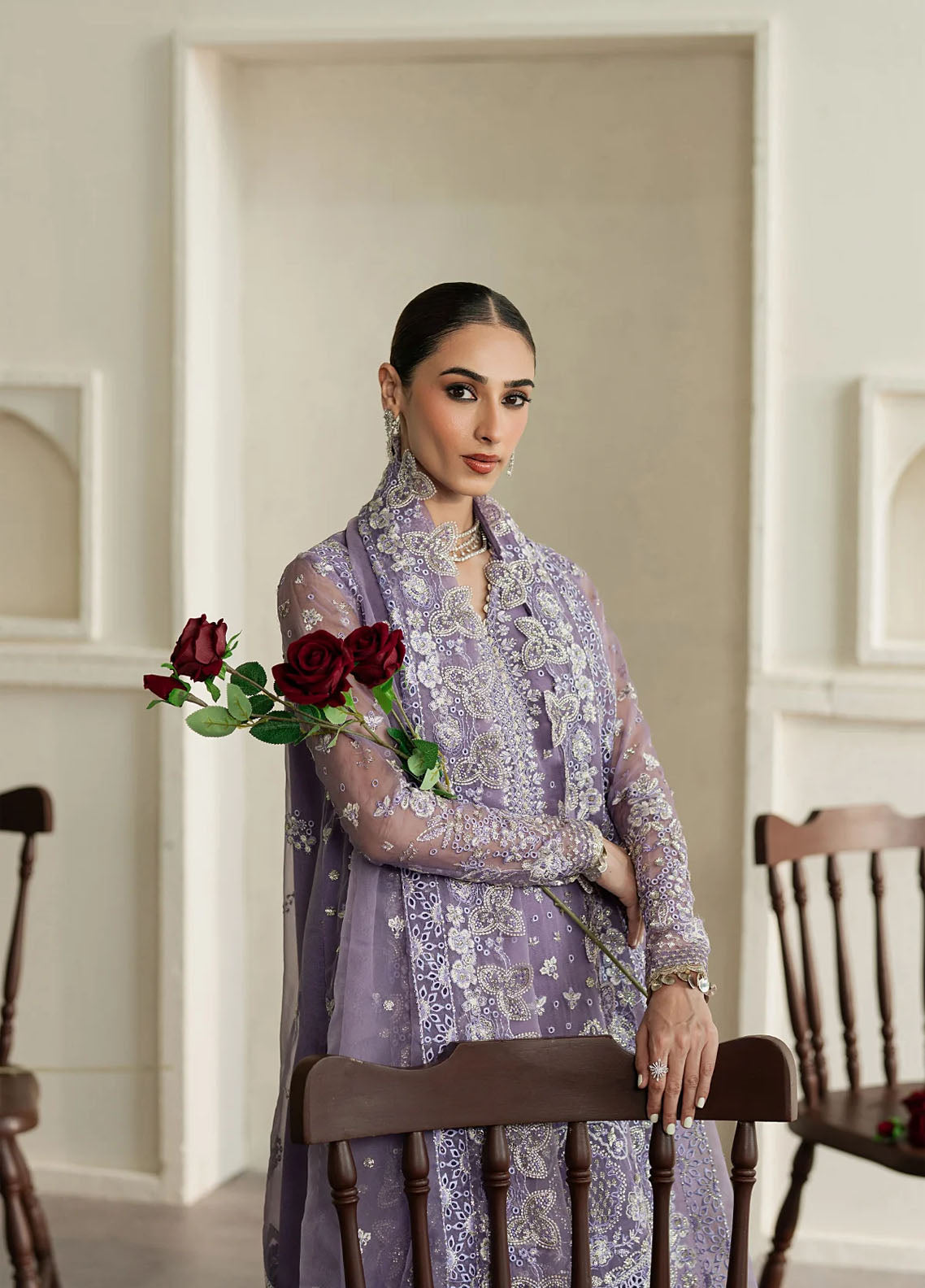 Ayzel By Afrozeh Pehli Nazar Embroidered Organza 3 Piece Unstitched Suit AF25APNF D-07 AFSANA Ayzel By Afrozeh Pehli Nazar Embroidered Organza 3 Piece Unstitched Suit AF25APNF D-07 AFSANA