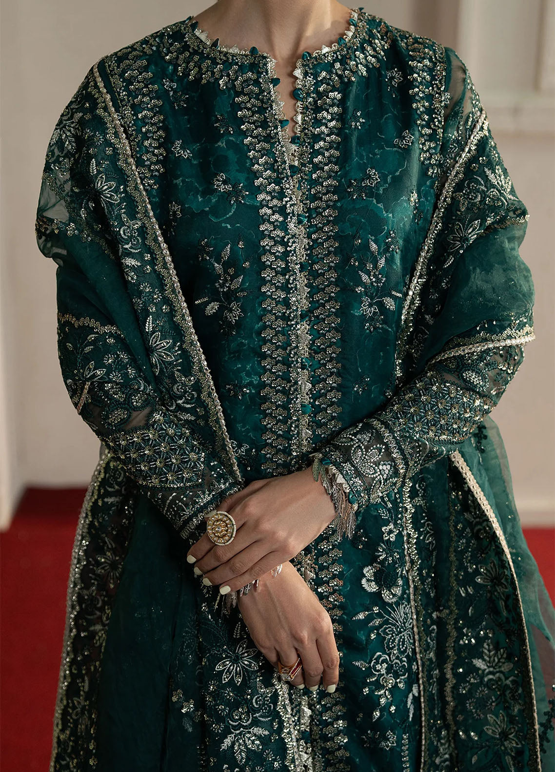 Ayzel By Afrozeh Pehli Nazar Embroidered Organza 3 Piece Unstitched Suit AF25APNF D-08 NAZRANA Ayzel By Afrozeh Pehli Nazar Embroidered Organza 3 Piece Unstitched Suit AF25APNF D-08 NAZRANA