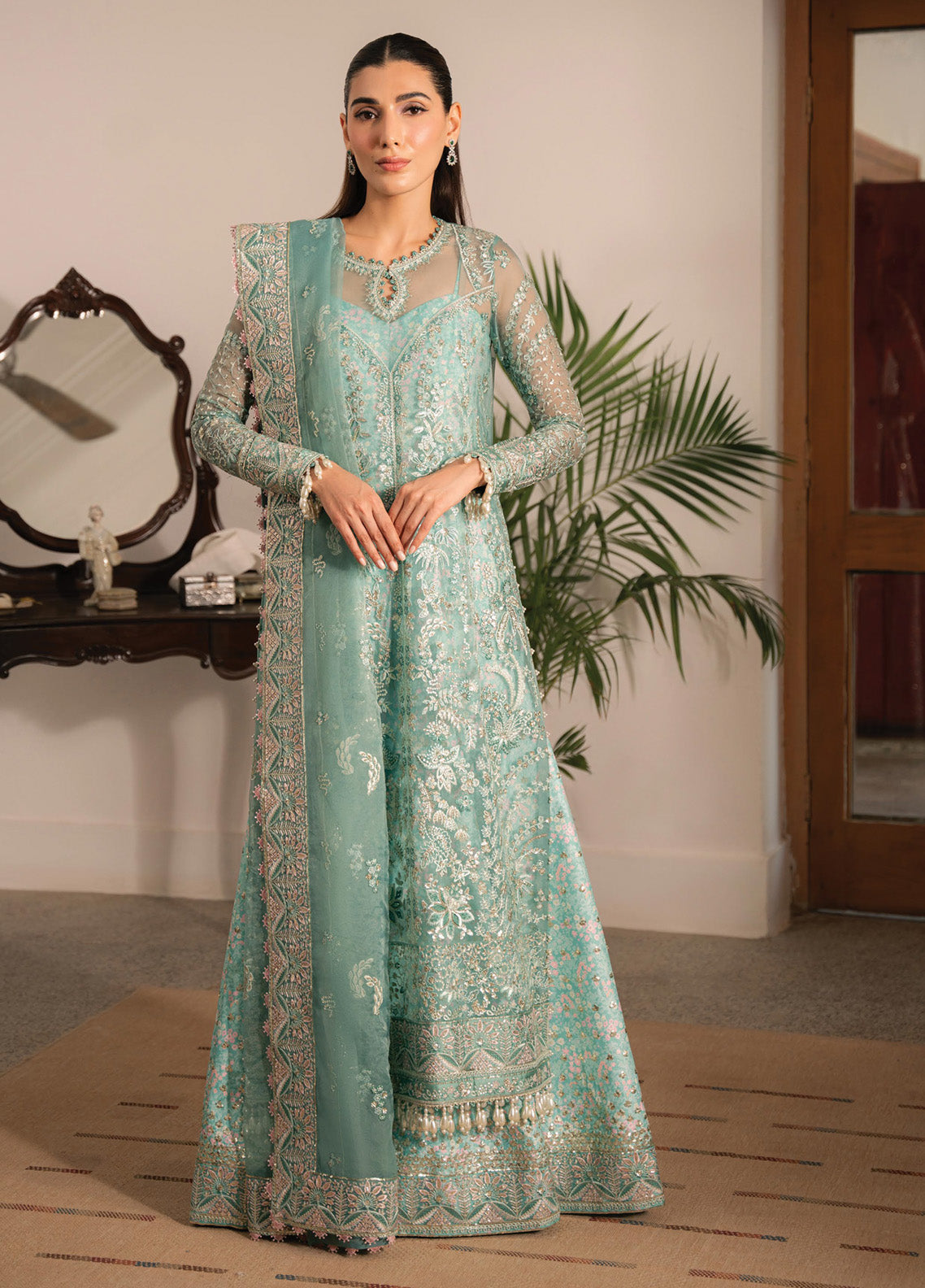 Ayzel By Afrozeh Solene Embroidered Organza 3 Piece Unstitched Suit AF24SF D-01 ADELA Ayzel By Afrozeh Solene Embroidered Organza 3 Piece Unstitched Suit AF24SF D-01 ADELA