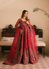 Ayzel By Afrozeh Solene Embroidered Organza 3 Piece Unstitched Suit AF24SF D-04 ROSE