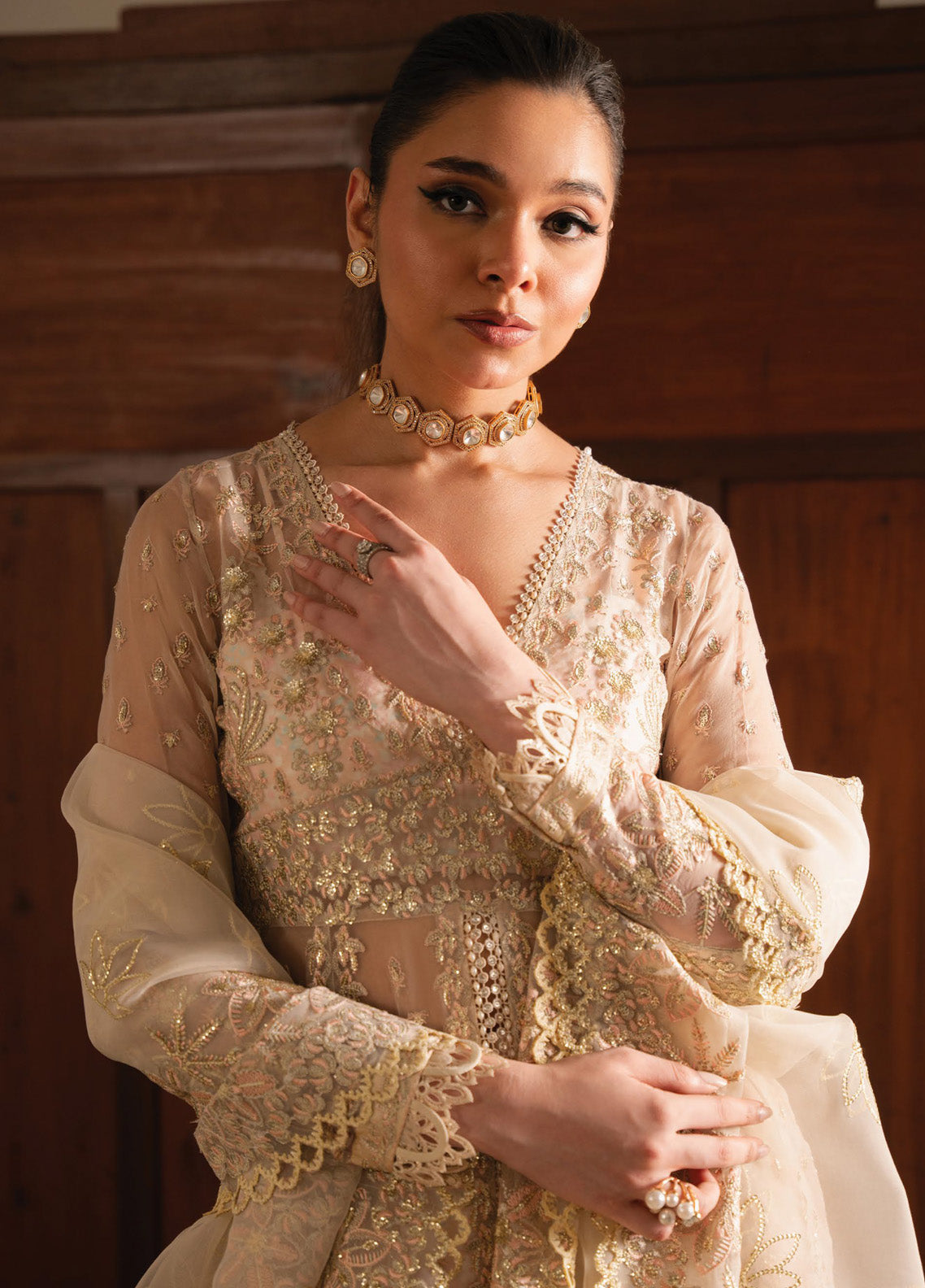 Ayzel By Afrozeh Solene Embroidered Organza 3 Piece Unstitched Suit AF24SF D-05 LINNEA Ayzel By Afrozeh Solene Embroidered Organza 3 Piece Unstitched Suit AF24SF D-05 LINNEA