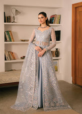 Ayzel By Afrozeh Solene Embroidered Organza 3 Piece Unstitched Suit AF24SF D-08 HAILEY