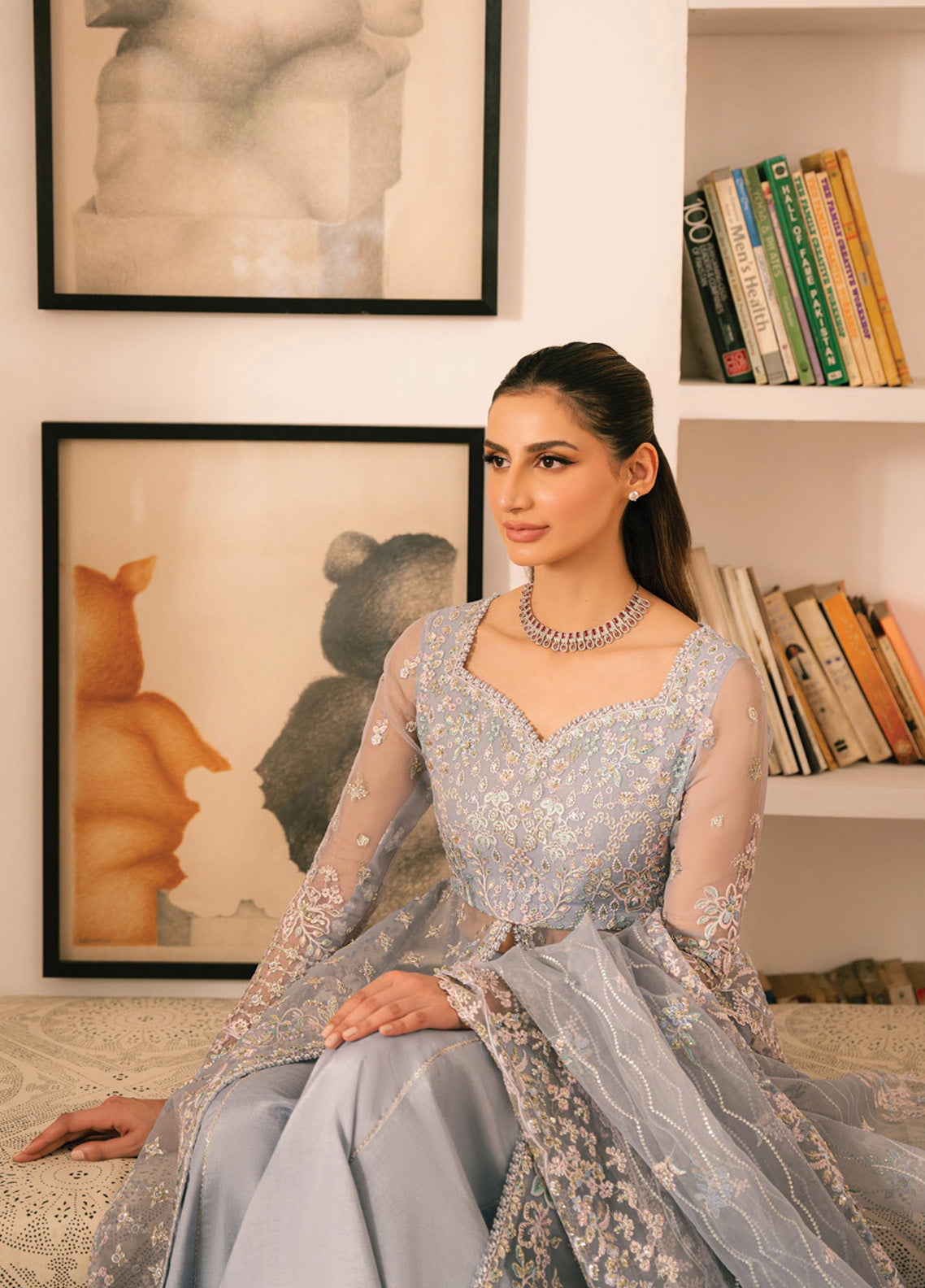 Ayzel By Afrozeh Solene Embroidered Organza 3 Piece Unstitched Suit AF24SF D-08 HAILEY Ayzel By Afrozeh Solene Embroidered Organza 3 Piece Unstitched Suit AF24SF D-08 HAILEY