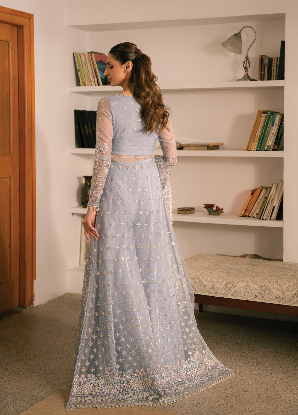 Ayzel By Afrozeh Solene Embroidered Organza 3 Piece Unstitched Suit AF24SF D-08 HAILEY Ayzel By Afrozeh Solene Embroidered Organza 3 Piece Unstitched Suit AF24SF D-08 HAILEY