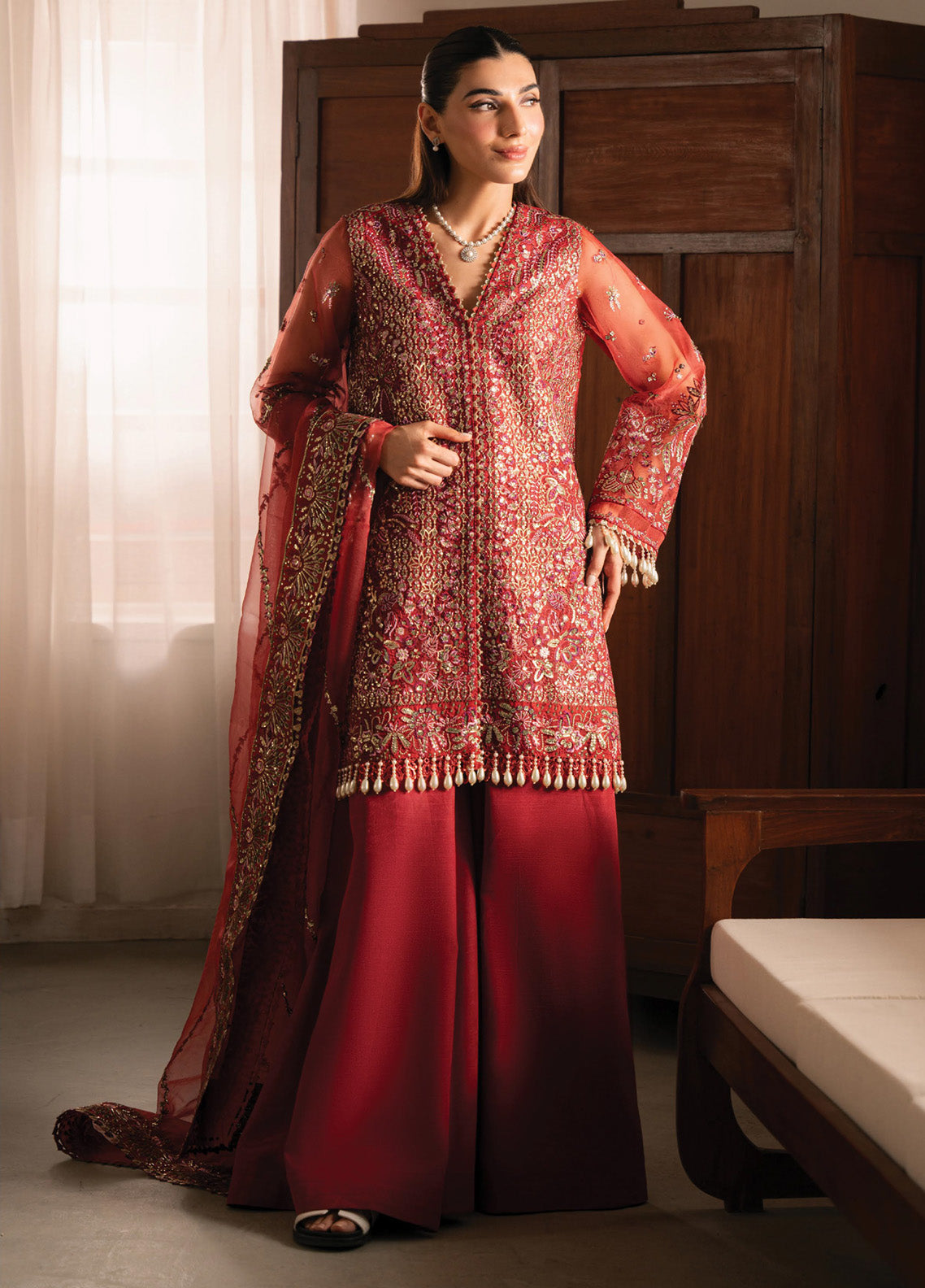 Ayzel By Afrozeh Solene Embroidered Organza 3 Piece Unstitched Suit AF24SF D-09 ADVA Ayzel By Afrozeh Solene Embroidered Organza 3 Piece Unstitched Suit AF24SF D-09 ADVA