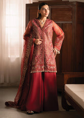 Ayzel By Afrozeh Solene Embroidered Organza 3 Piece Unstitched Suit AF24SF D-09 ADVA