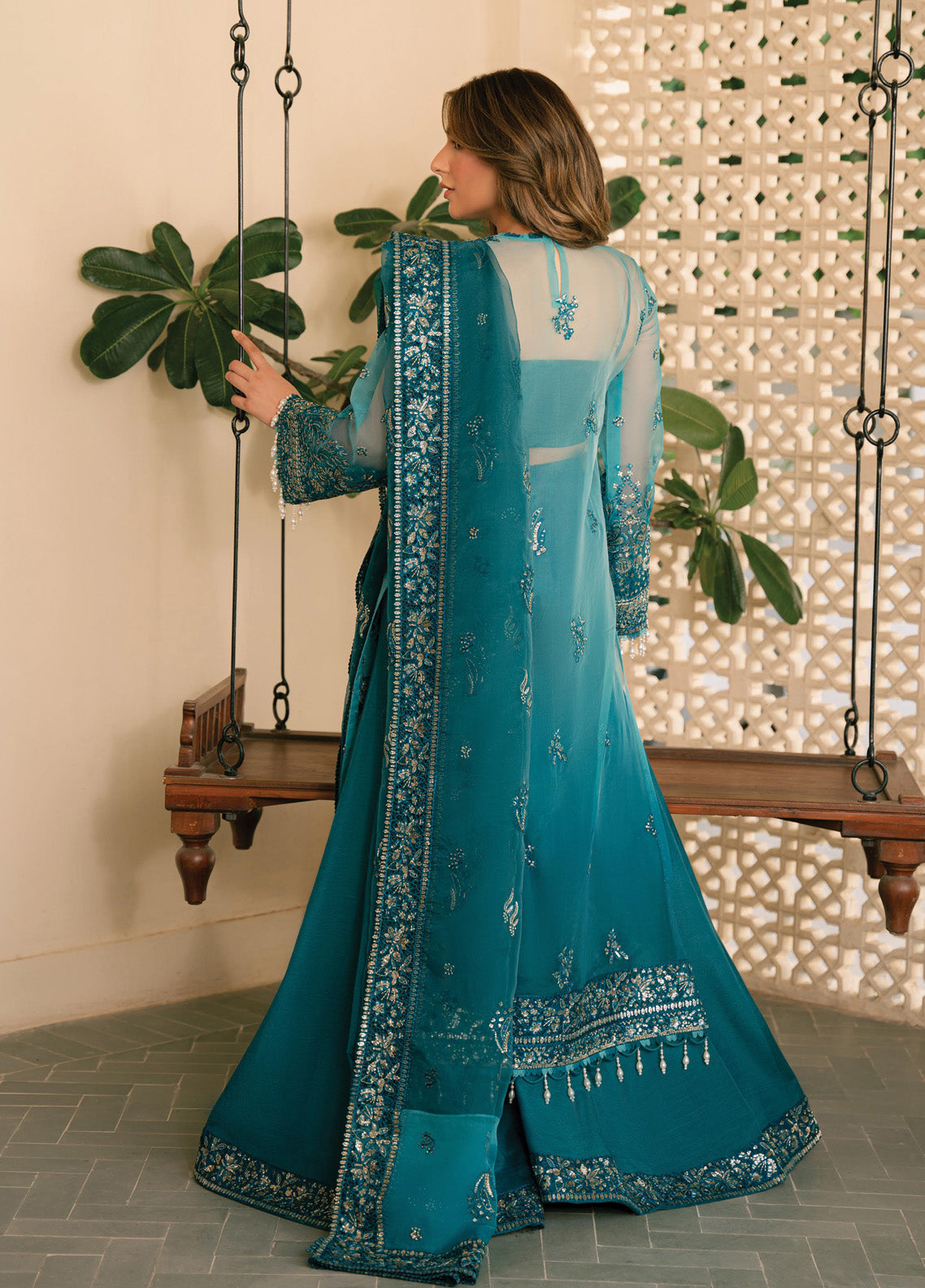Ayzel By Afrozeh Solene Embroidered Organza 3 Piece Unstitched Suit AF24SF D-10 LILA Ayzel By Afrozeh Solene Embroidered Organza 3 Piece Unstitched Suit AF24SF D-10 LILA