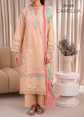 Azalea By Zavi Embroidered Lawn 3 Piece Unstitched Suit ZV25AL D-105