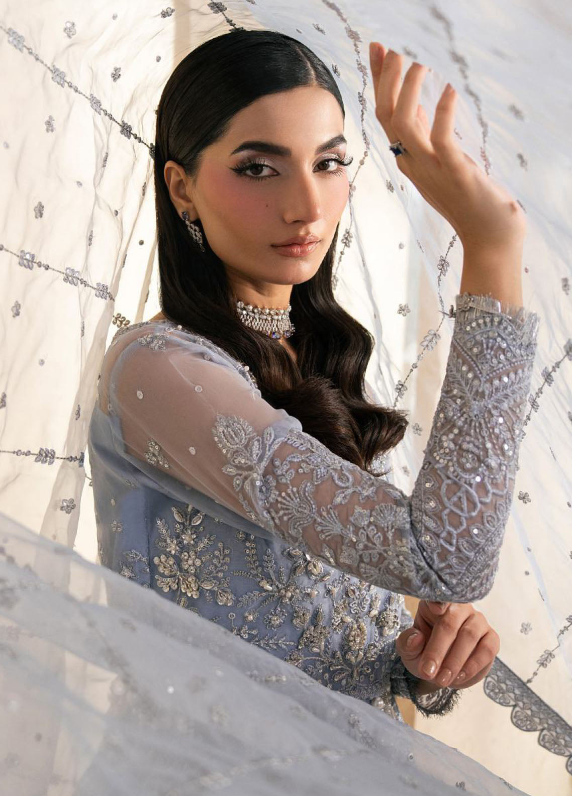 Azira By Gulaal Luxury Embroidered Organza 3 Piece Unstitched Suit GL25ALF D-LFU-02 ZAHIRA Azira By Gulaal Luxury Embroidered Organza 3 Piece Unstitched Suit GL25ALF D-LFU-02 ZAHIRA
