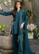 Azure Luxury Embroidered Lawn 3 Piece Unstitched Suit AZU25LL D-ENCHANTED PINE