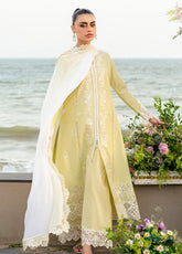 Azure Luxury Embroidered Lawn 3 Piece Unstitched Suit AZU25LL D-IMPERIAL SAFFRON