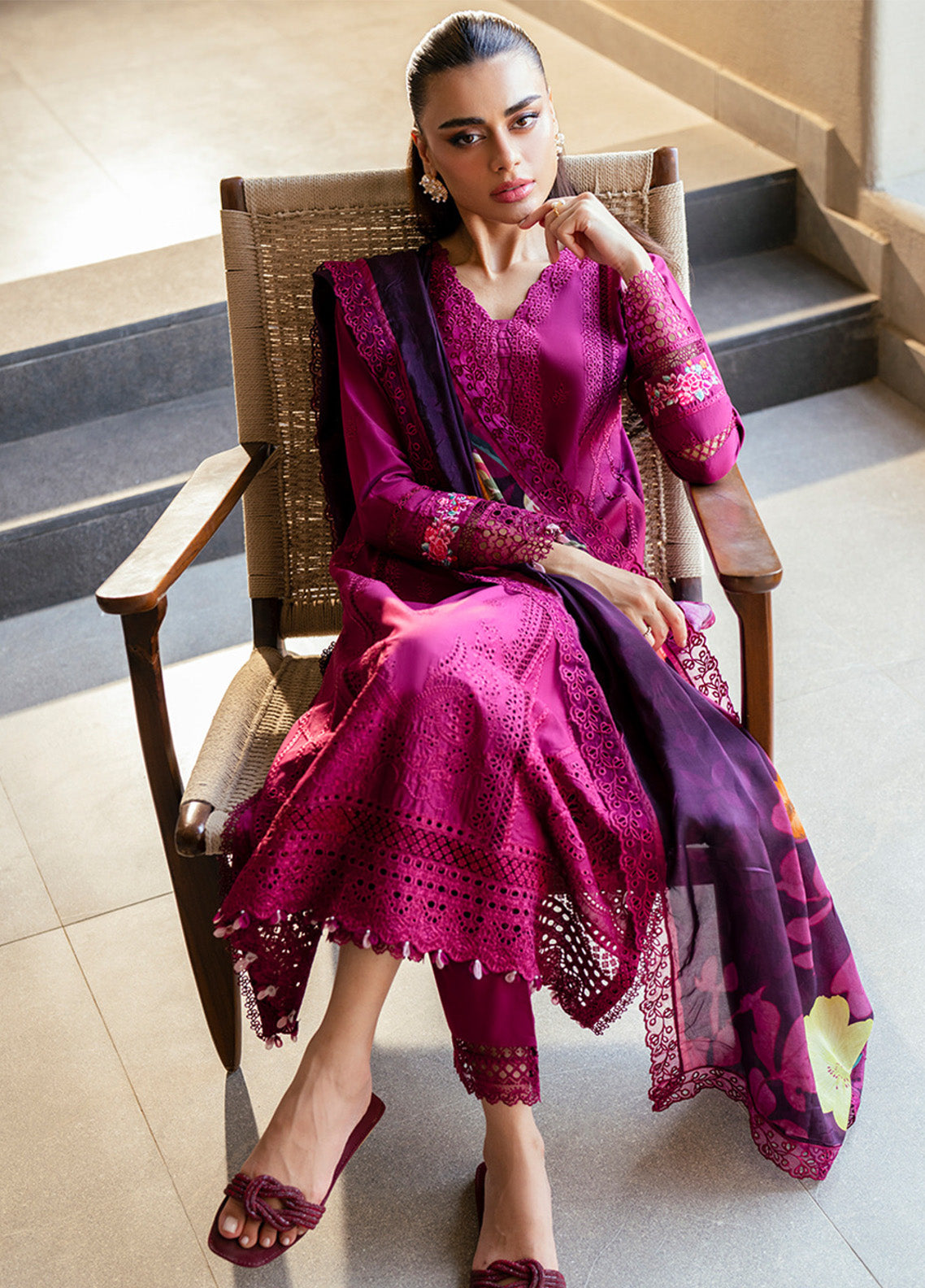 Azure Luxury Embroidered Lawn 3 Piece Unstitched Suit AZU25LL D-WINE MIRAGE Azure Luxury Embroidered Lawn 3 Piece Unstitched Suit AZU25LL D-WINE MIRAGE