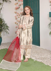 Bahar-E-Eid Shanzey Embroidered Lawn Cotton Stitched 3 Piece Suit For Girls S26BEL D-SHK-5203