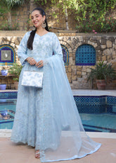 Ballerina By Schick Luxury Embroidered Organza 3 Piece Semi Stitched Suit SDH25BV2 ATHE-02