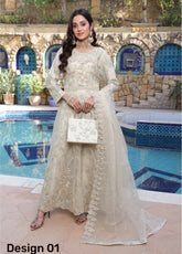 Ballerina By Schick Luxury Embroidered Organza 3 Piece Semi Stitched Suit SDH25BV2 ATHE-03