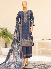 Bareera By MTF Digital Printed Mid Summer Lawn 3 Piece Unstitched Suit MTF24BV3 D-02