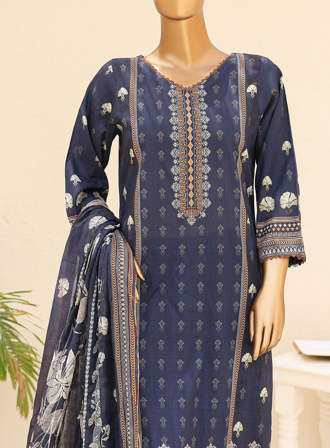Bareera By MTF Digital Printed Mid Summer Lawn 3 Piece Unstitched Suit MTF24BV3 D-02 Bareera By MTF Digital Printed Mid Summer Lawn 3 Piece Unstitched Suit MTF24BV3 D-02