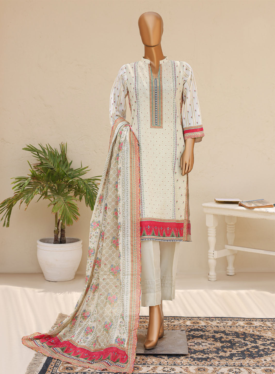 Bareera By MTF Digital Printed Mid Summer Lawn 3 Piece Unstitched Suit MTF24BV3 D-03 Bareera By MTF Digital Printed Mid Summer Lawn 3 Piece Unstitched Suit MTF24BV3 D-03