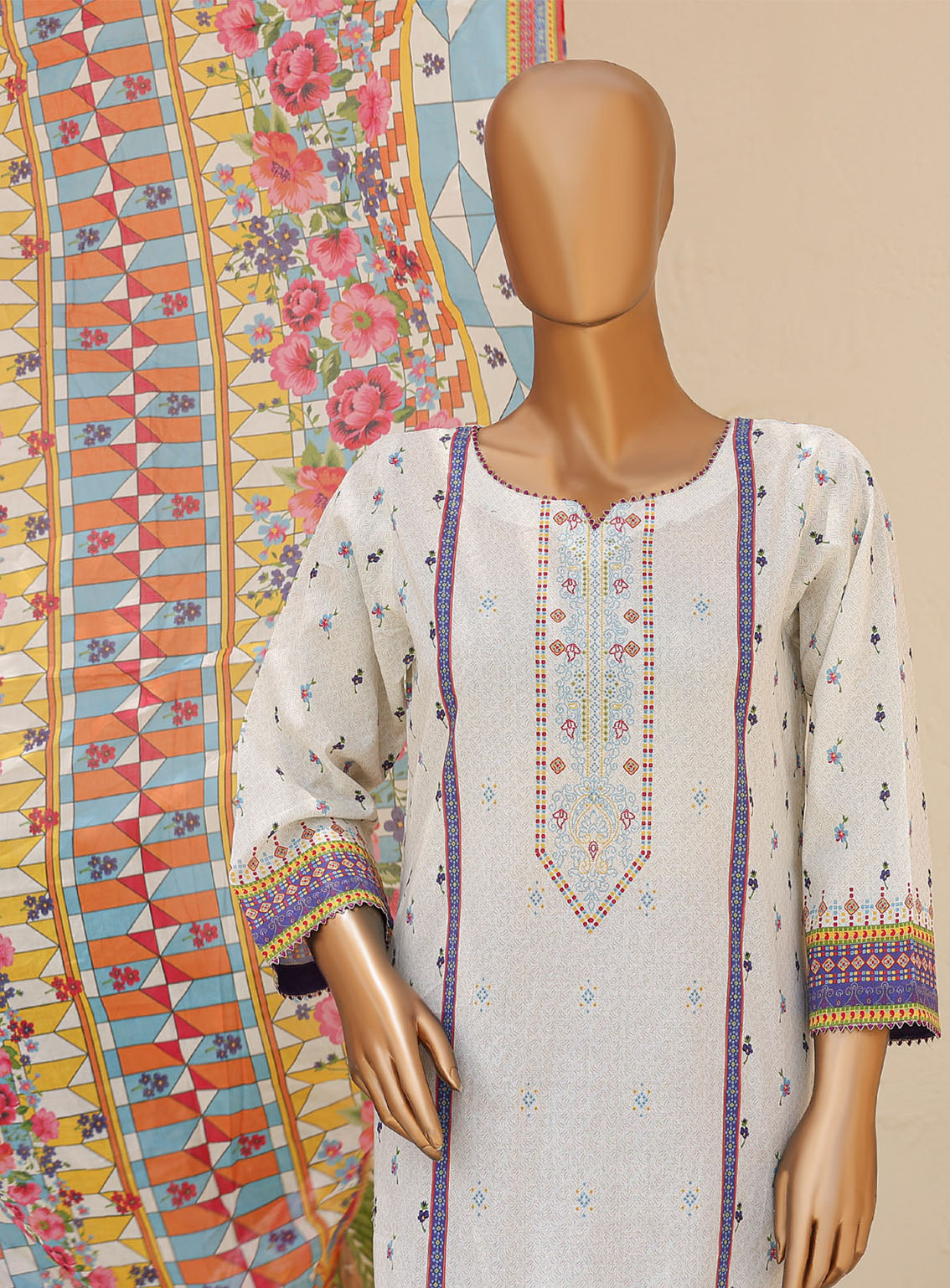 Bareera By MTF Digital Printed Mid Summer Lawn 3 Piece Unstitched Suit MTF24BV3 D-06 Bareera By MTF Digital Printed Mid Summer Lawn 3 Piece Unstitched Suit MTF24BV3 D-06