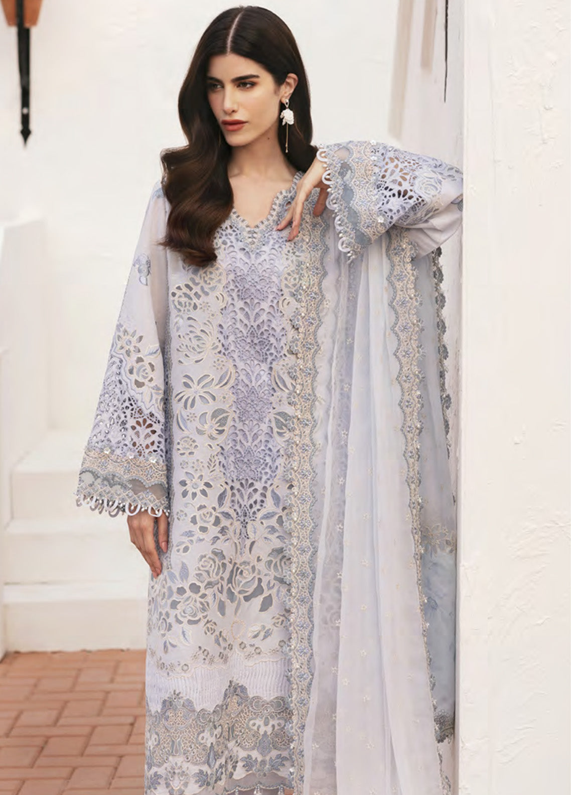 Baroque Embroidered Lawn 3 Piece Unstitched Suit BQ25EL D-02 Baroque Embroidered Lawn 3 Piece Unstitched Suit BQ25EL D-02