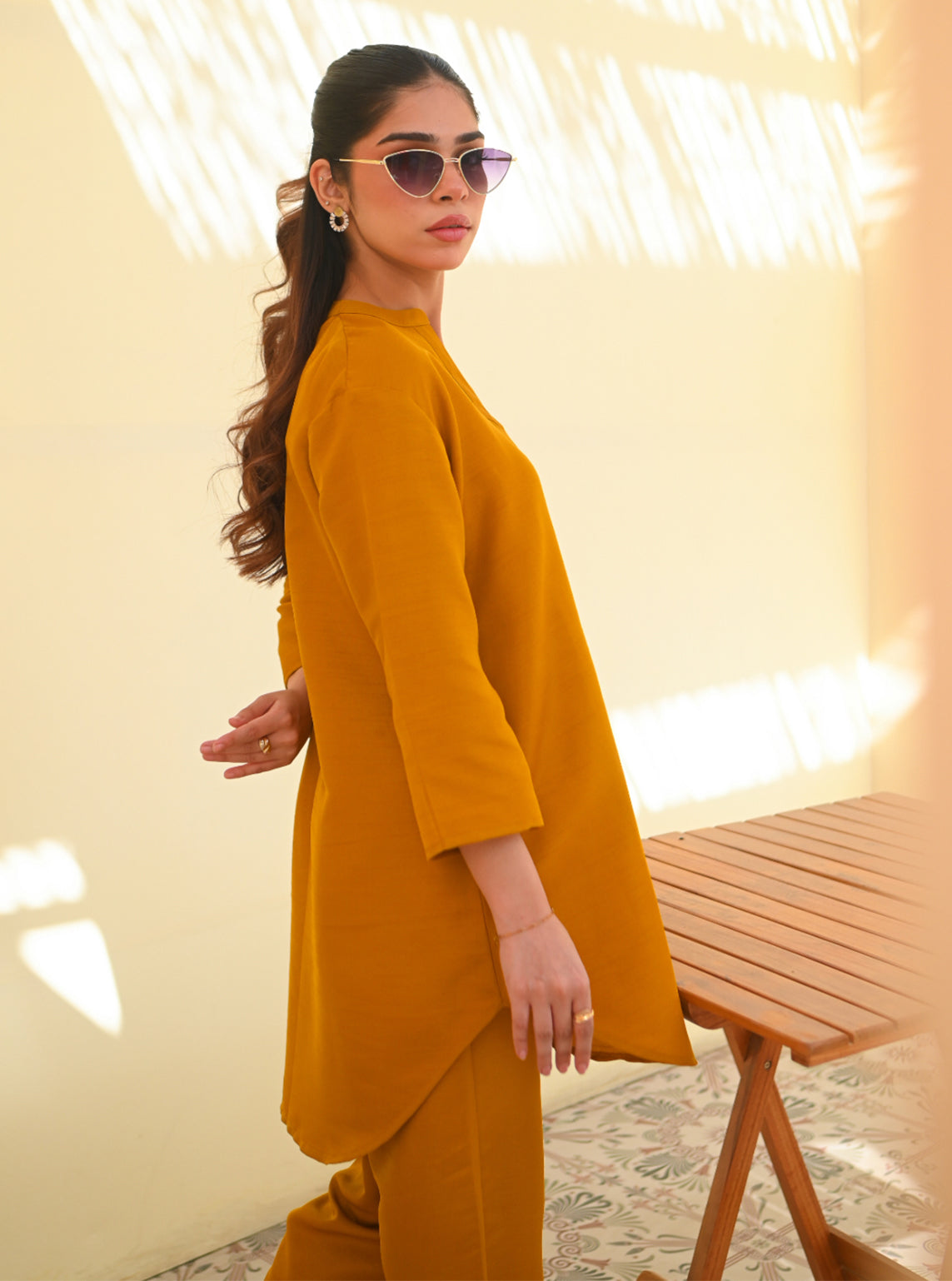 Basics By Zauk Plain Indian Raw Silk 2 Piece Stitched Suit ZK25SBD1 D-MUSTARD Basics By Zauk Plain Indian Raw Silk 2 Piece Stitched Suit ZK25SBD1 D-MUSTARD