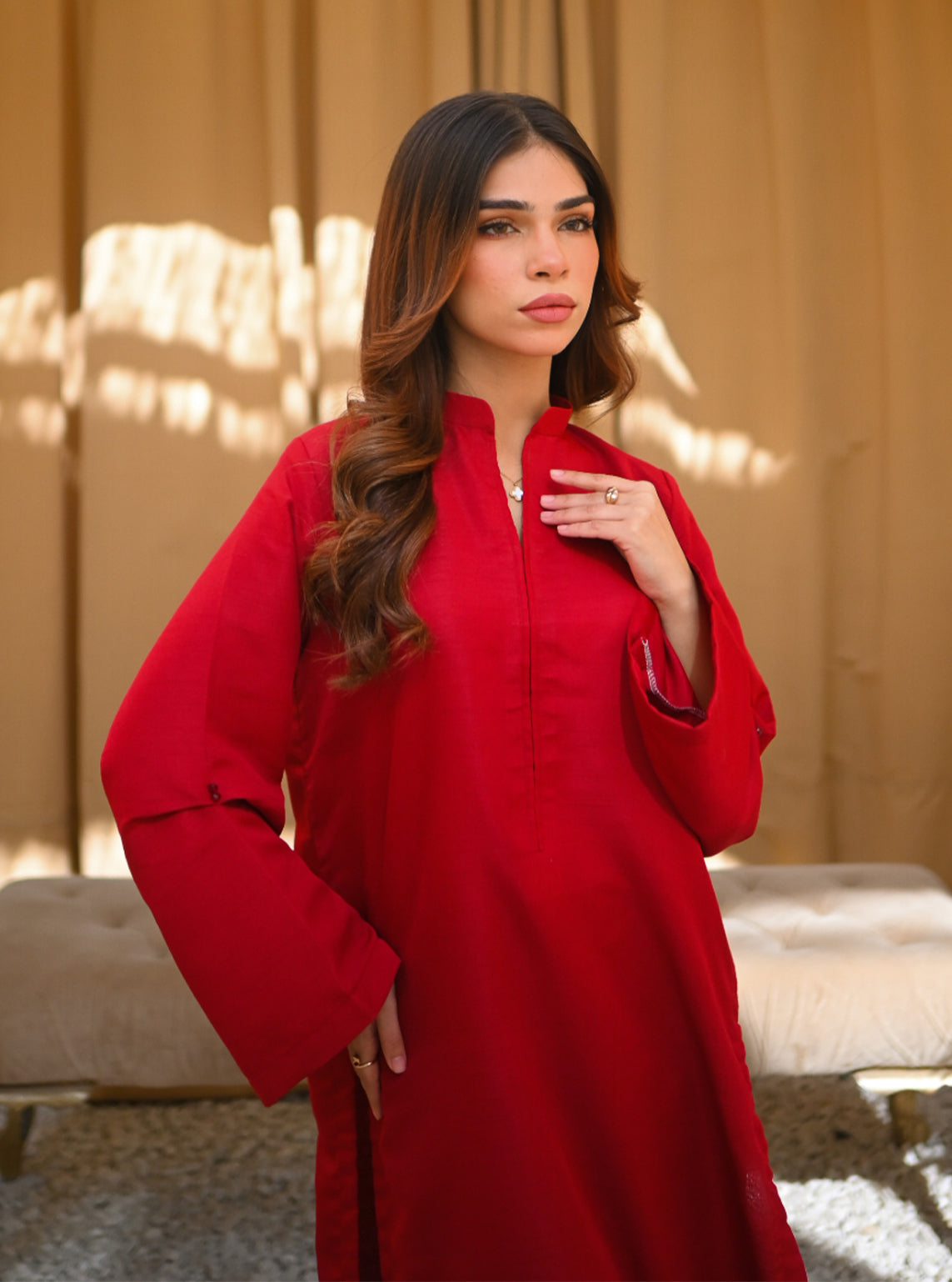 Basics By Zauk Plain Indian Raw Silk 2 Piece Stitched Suit ZK25SBD1 D-RUBY Basics By Zauk Plain Indian Raw Silk 2 Piece Stitched Suit ZK25SBD1 D-RUBY