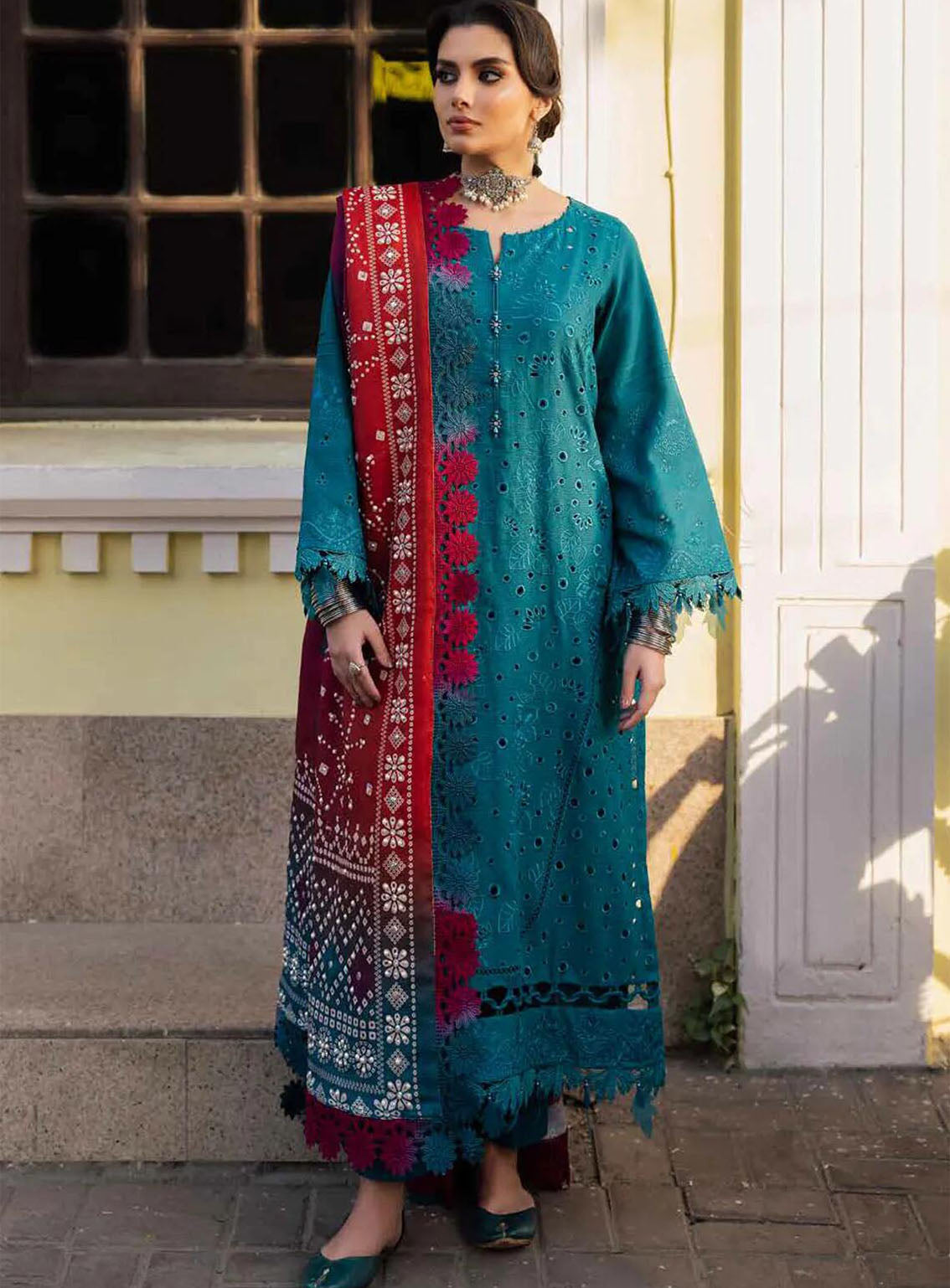 Bazaar By Nureh Embroidered Chikankari Khaddar 4 Piece Unstitched Suit NU24CW NE-112 Bazaar By Nureh Embroidered Chikankari Khaddar 4 Piece Unstitched Suit NU24CW NE-112
