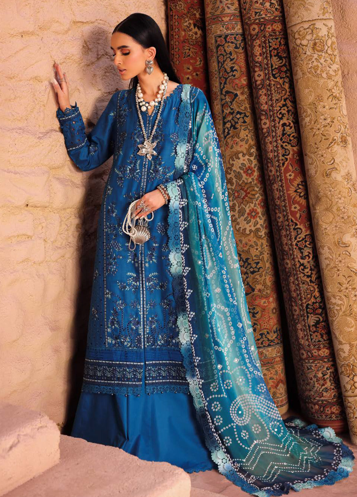 Bazaar By Nureh Embroidered Lawn 3 Piece Unstitched Suit NU25BCDL NE-160 Bazaar By Nureh Embroidered Lawn 3 Piece Unstitched Suit NU25BCDL NE-160
