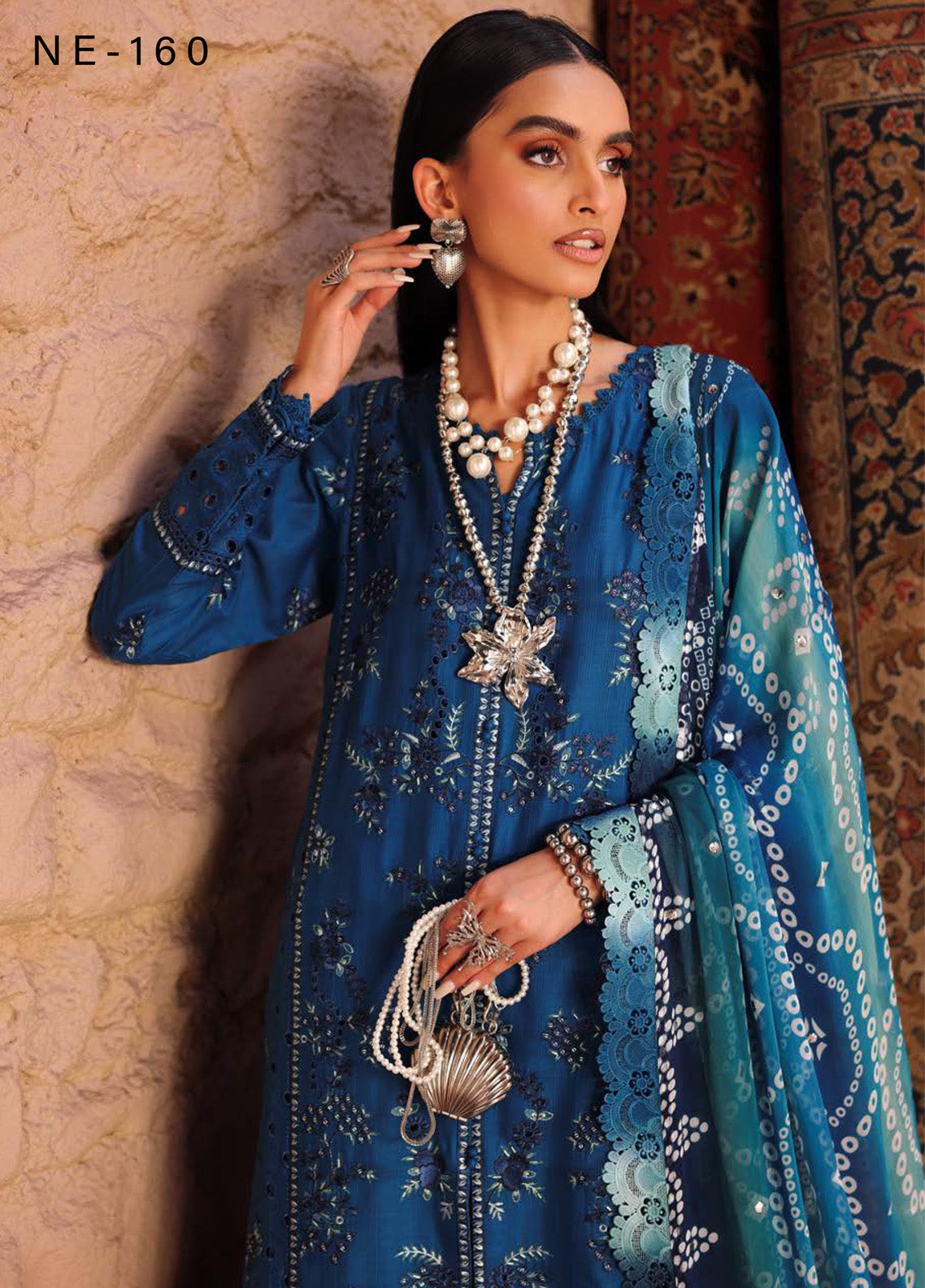 Bazaar By Nureh Embroidered Lawn 3 Piece Unstitched Suit NU25BCDL NE-160 Bazaar By Nureh Embroidered Lawn 3 Piece Unstitched Suit NU25BCDL NE-160