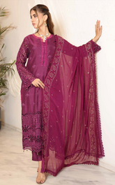 Bazaar By Schick Chikankari Viscose 3 Piece Unstitched Suit SDH24BMD D-01