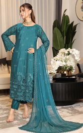 Bazaar By Schick Chikankari Viscose 3 Piece Unstitched Suit SDH24BMD D-05