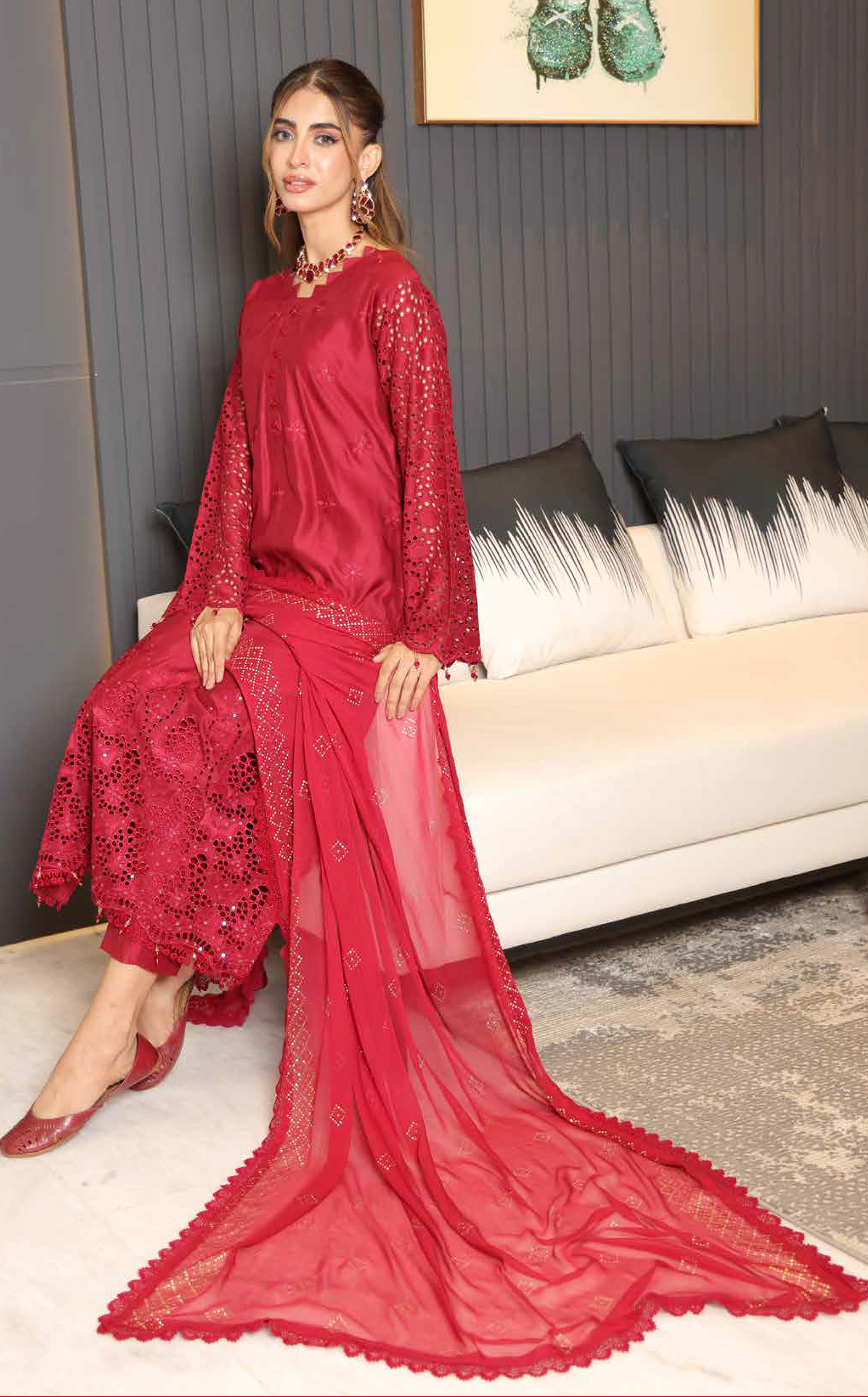 Bazaar By Schick Chikankari Viscose 3 Piece Unstitched Suit SDH24BMD D-06 Bazaar By Schick Chikankari Viscose 3 Piece Unstitched Suit SDH24BMD D-06