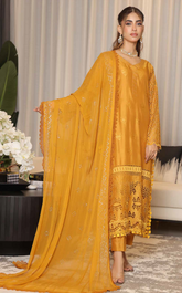 Bazaar By Schick Chikankari Viscose 3 Piece Unstitched Suit SDH24BMD D-07