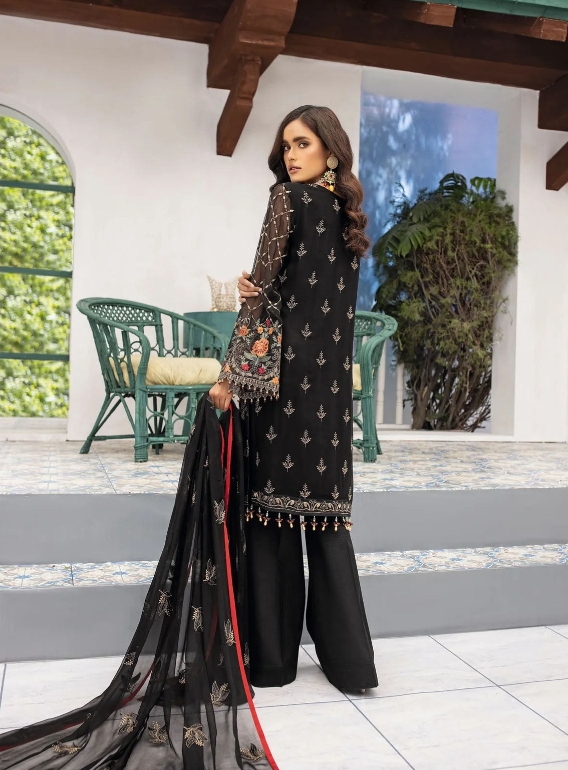 Best Of Flossie Luxury Embroidered Chiffon 3 Piece Unstitched Suit FS24KK D-905 Best Of Flossie Luxury Embroidered Chiffon 3 Piece Unstitched Suit FS24KK D-905