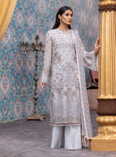 Best Of Flossie Luxury Embroidered Chiffon 3 Piece Unstitched Suit FS24LC D-309