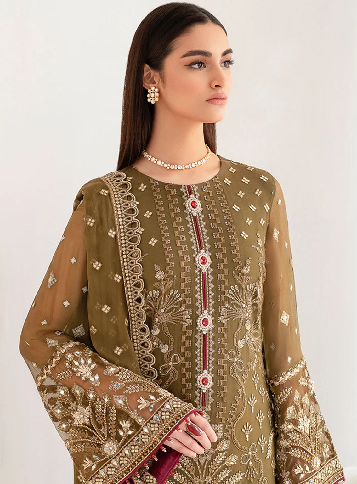 Best Of Flossie Luxury Embroidered Chiffon 3 Piece Unstitched Suit FS24LC D-602 Best Of Flossie Luxury Embroidered Chiffon 3 Piece Unstitched Suit FS24LC D-602