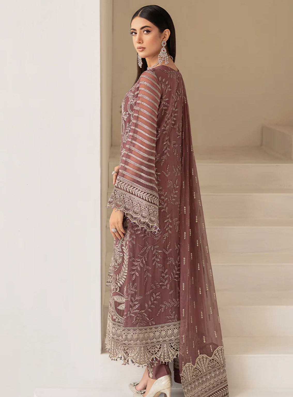 Best Of Flossie Luxury Embroidered Chiffon 3 Piece Unstitched Suit FS24LC D-603 Best Of Flossie Luxury Embroidered Chiffon 3 Piece Unstitched Suit FS24LC D-603