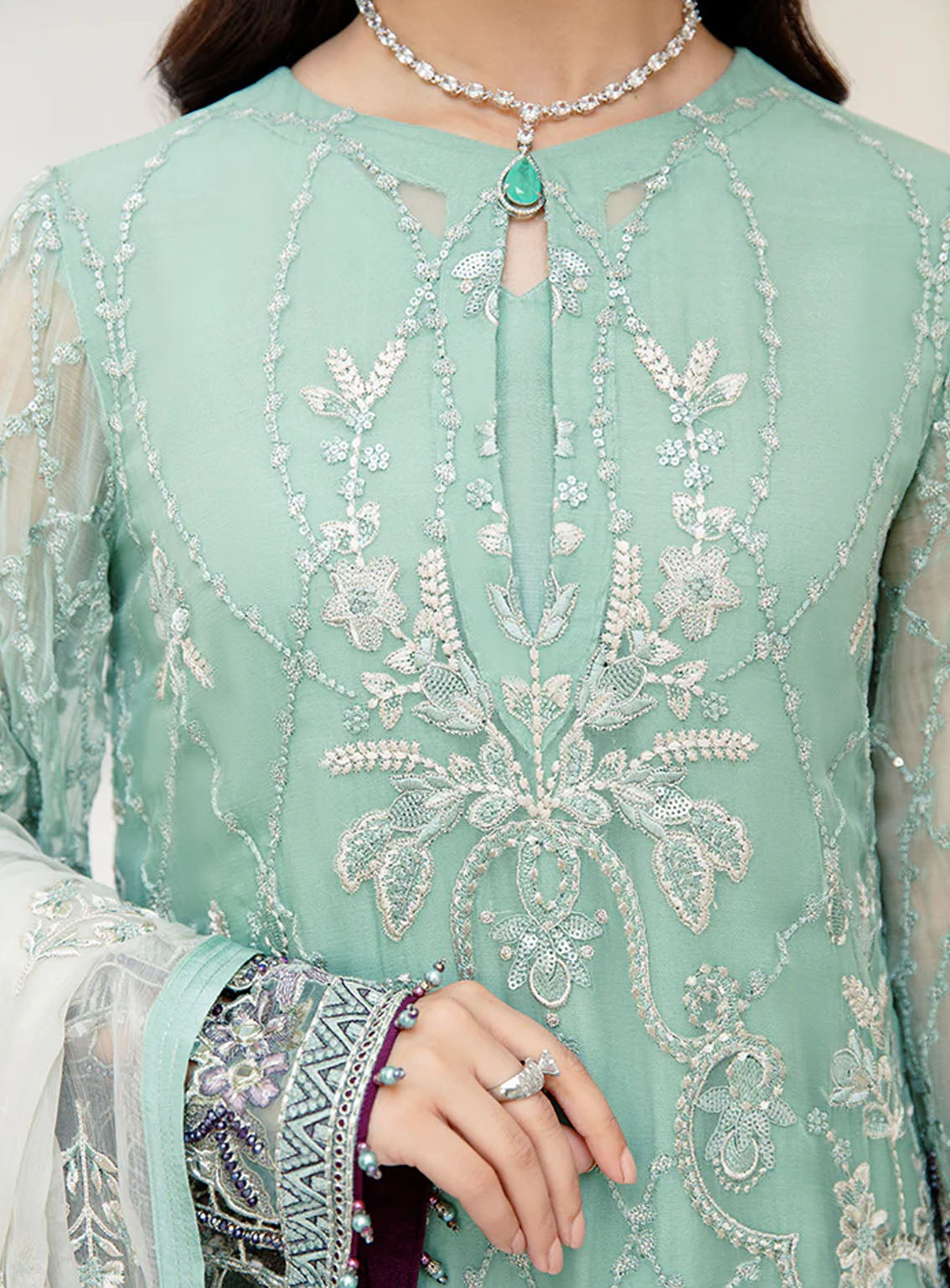 Best Of Flossie Luxury Embroidered Chiffon 3 Piece Unstitched Suit FS24SLC D-1102 Best Of Flossie Luxury Embroidered Chiffon 3 Piece Unstitched Suit FS24SLC D-1102