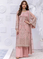 Best Of Flossie Luxury Embroidered Chiffon 3 Piece Unstitched Suit FS24SLC D-805
