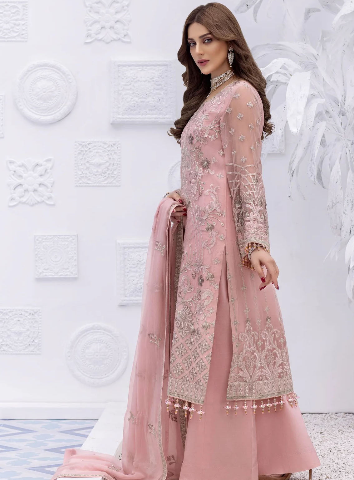 Best Of Flossie Luxury Embroidered Chiffon 3 Piece Unstitched Suit FS24SLC D-805 Best Of Flossie Luxury Embroidered Chiffon 3 Piece Unstitched Suit FS24SLC D-805